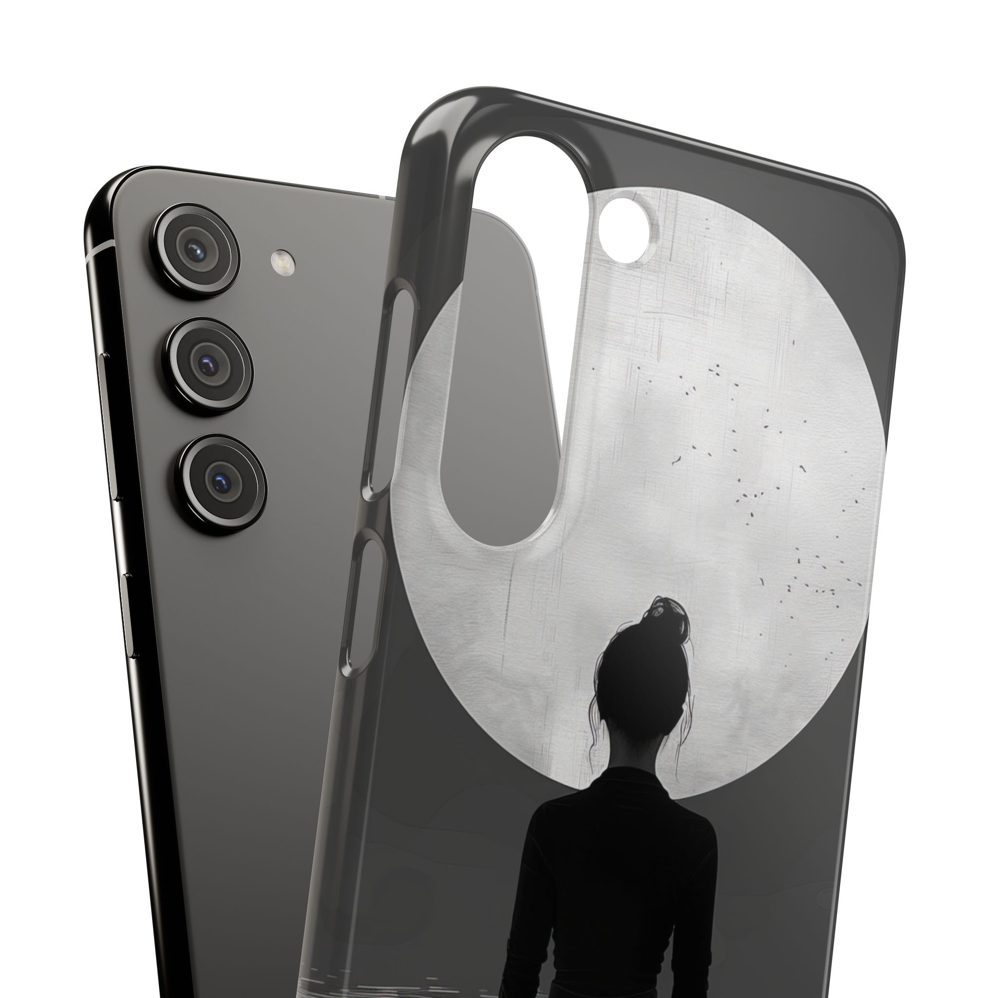 Zen Serenity Moon Reflection Samsung S23 - Slim Phone Case