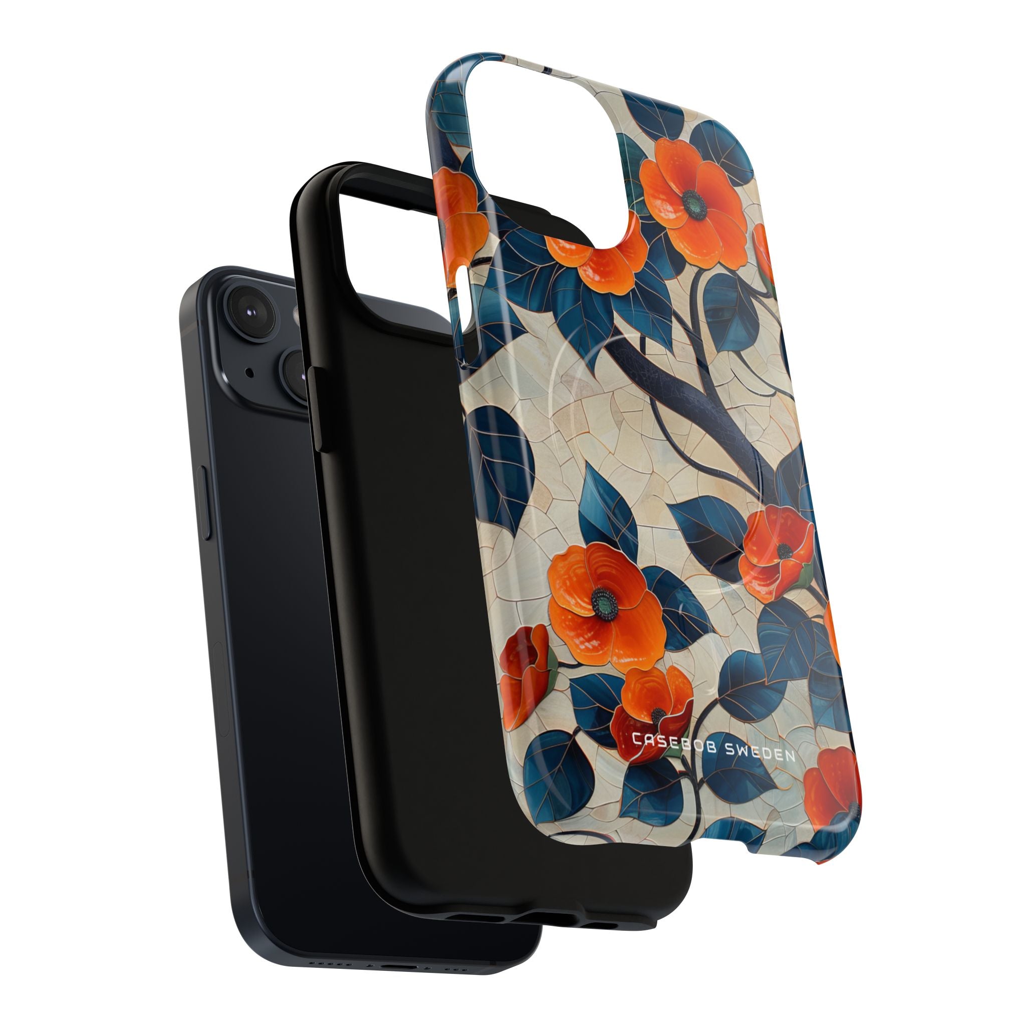 Orange Blossoms Mosaic Harmony iPhone 14 | Tough+ Phone Case