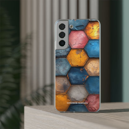 Rustic Geometric Tiles - Flexi Samsung S22 Phone Case