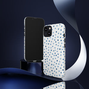 Blue Dots Pattern - Protective Phone Case