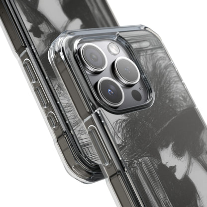 Timeless Elegance in Monochrome iPhone 15 - Clear Impact Phone Case