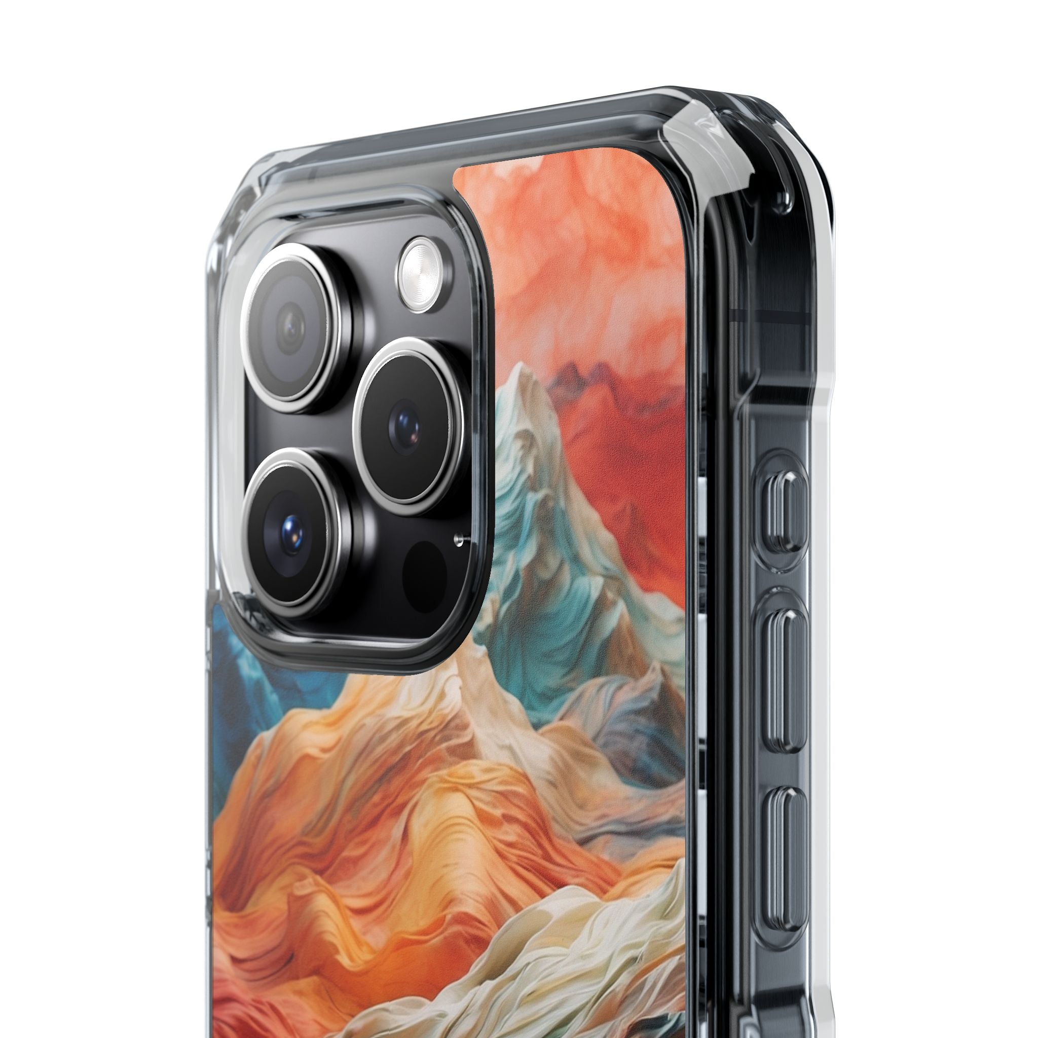 Fabric Peaks Cream iPhone 15 Pro Case - Impact