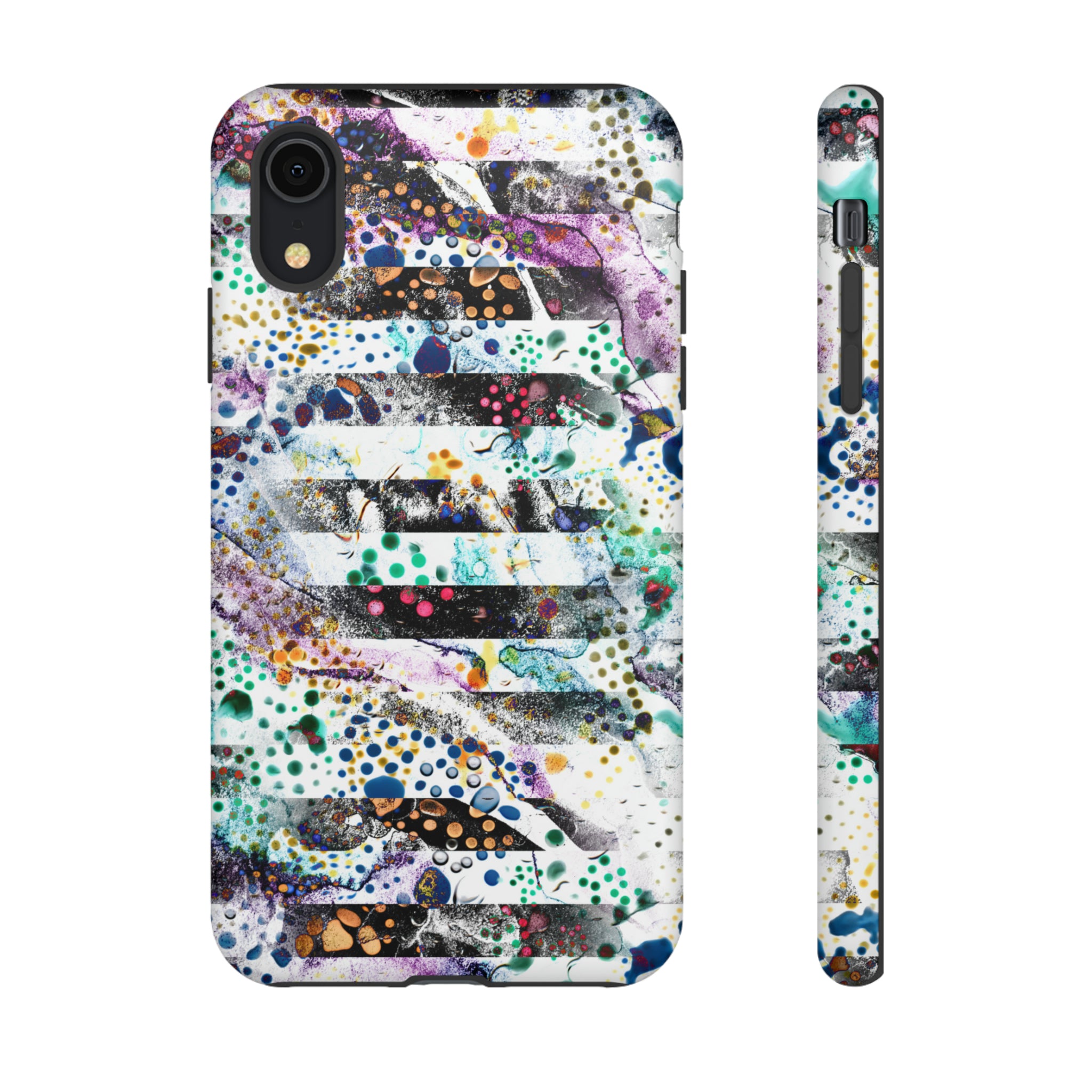 Abstract Green Purple - Protective Phone Case