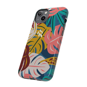 Tropical Leaf Mono - Protective Phone Case