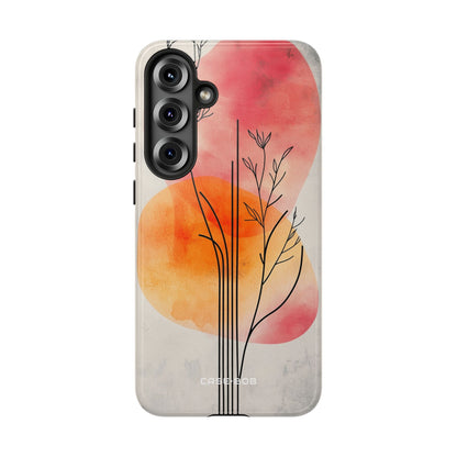 Curved Stem Sunset Samsung S25 Plus Case - Tough