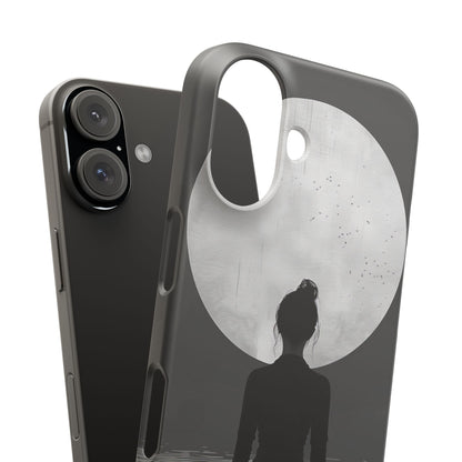 Zen Serenity Moon Reflection iPhone 16 - Slim Phone Case