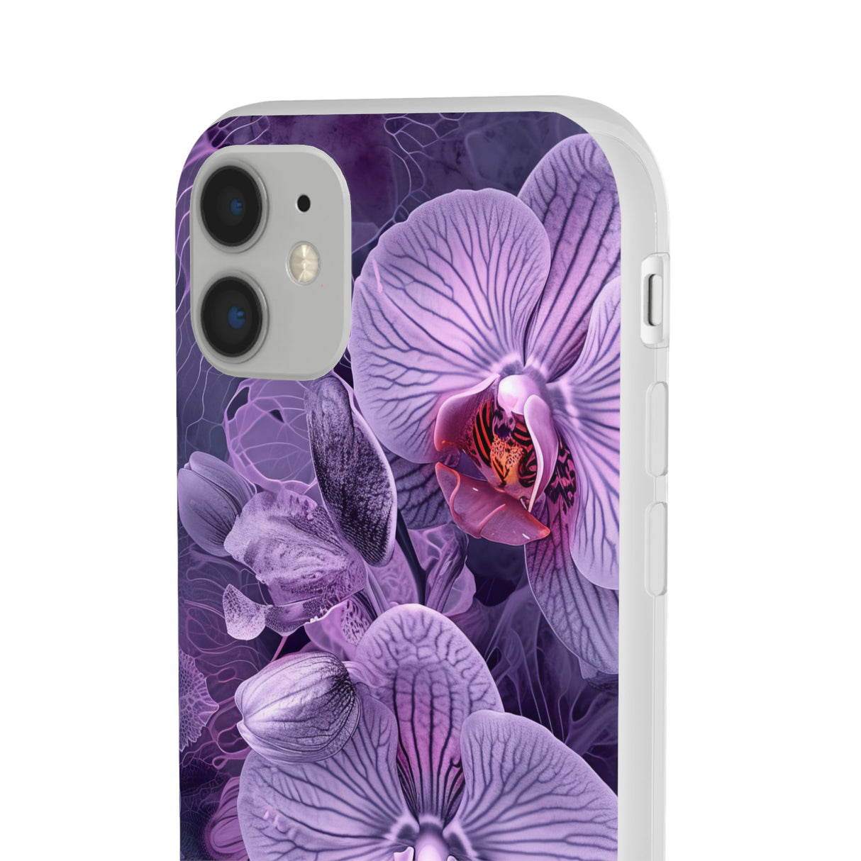 Strahlendes Orchideen-Design | Handyhülle für iPhone (flexible Hülle) 