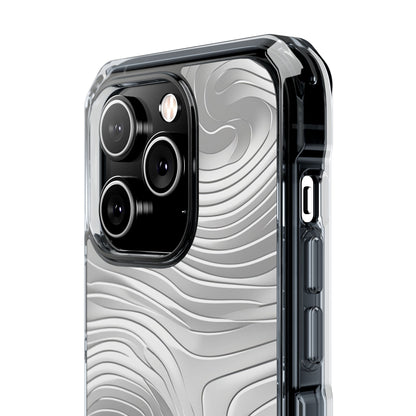 Monochrome Flow Lines iPhone 14 - Impact Clear+