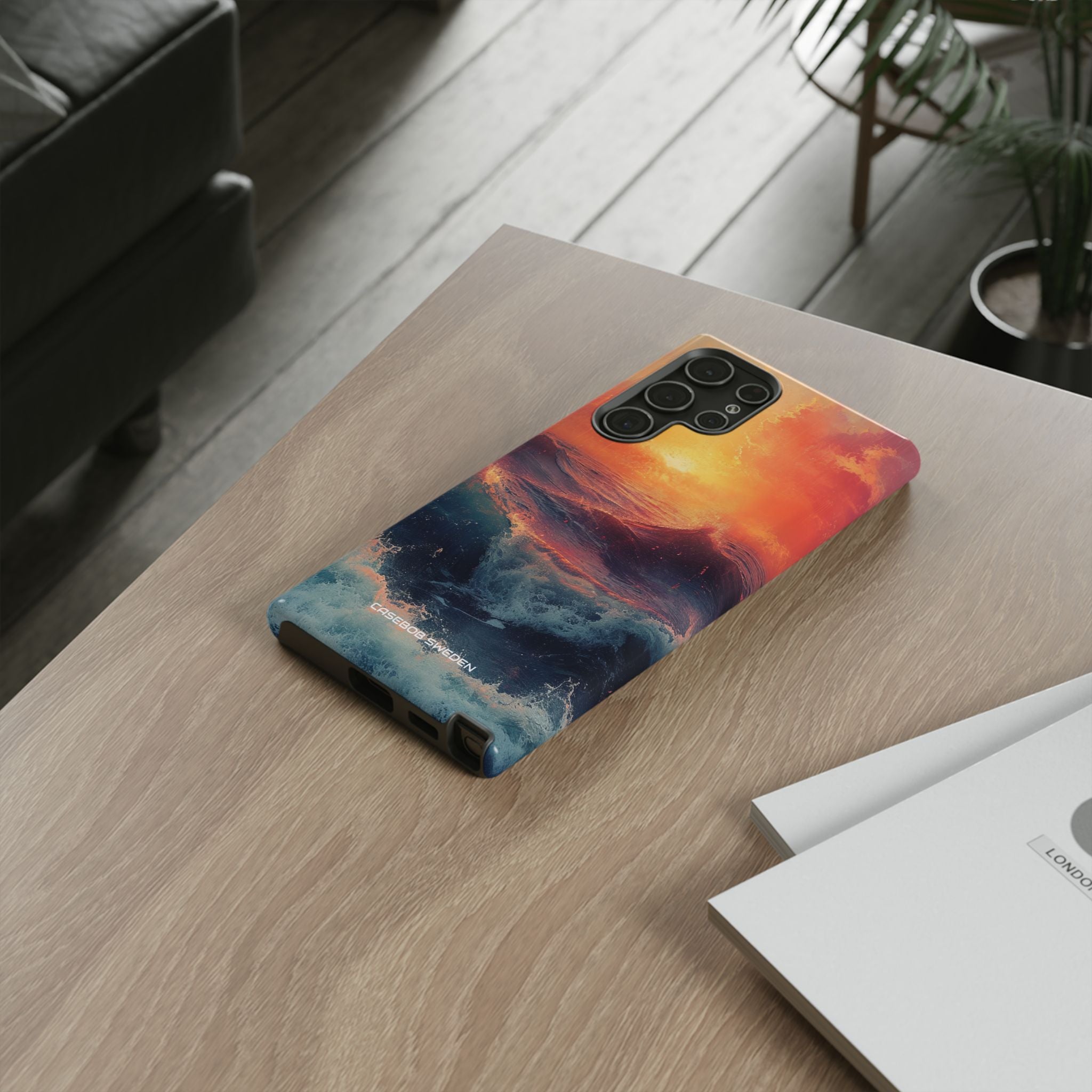 Ocean Sunset Waves - Tough Samsung S22 Phone Case