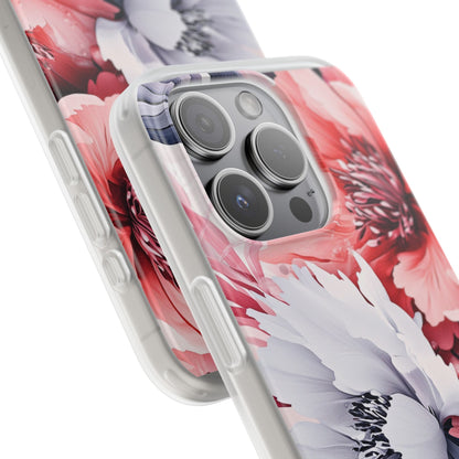 Coral Bloom iPhone 15 Pro Case - Soft