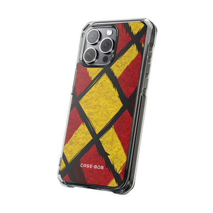 Cracked Diamond Grid iPhone 15 Pro Max Case - Impact