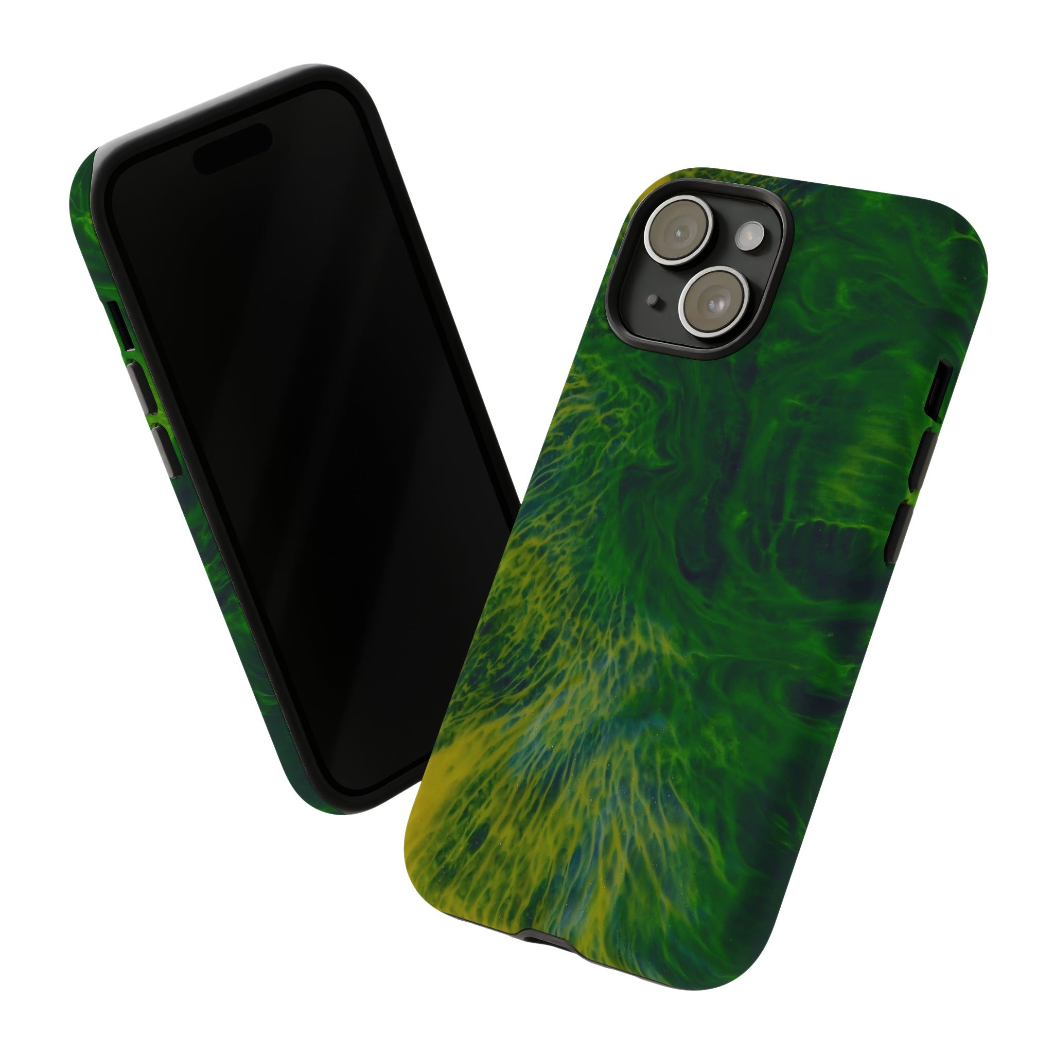 Dark Green Ink Art - Protective Phone Case