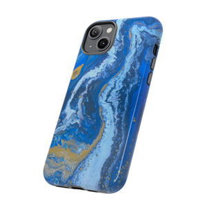 Acrylic Blue Gold - Protective Phone Case