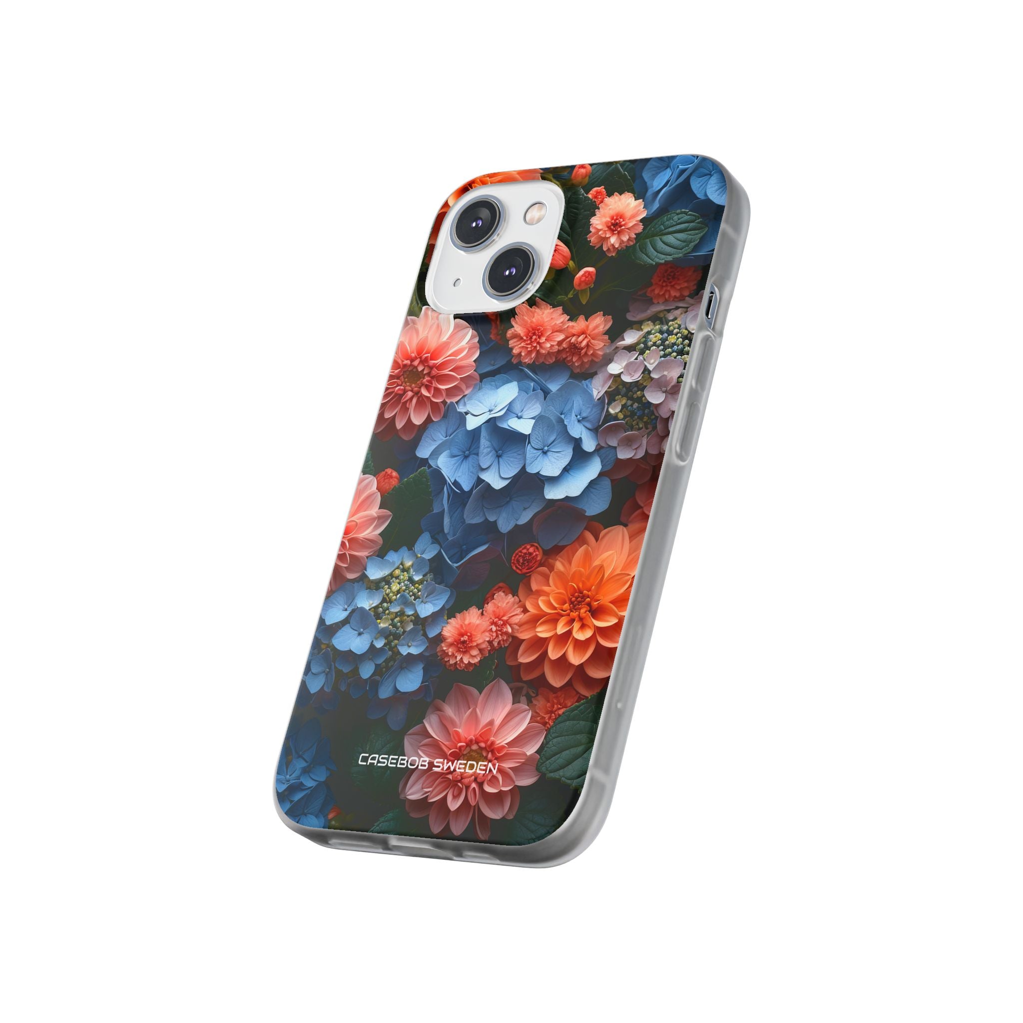 Blue Floral Bliss - Flexi iPhone 14 Phone Case