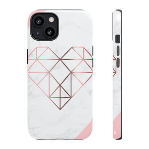 Heart Rose Gold - Protective Phone Case