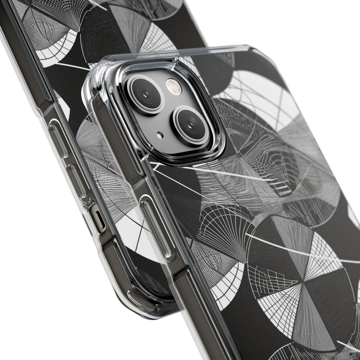 Geometric Elegance - Phone Case for iPhone (Clear Impact - Magnetic)