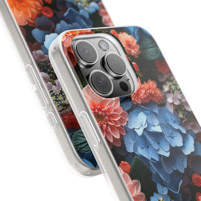 Blue Floral Bliss - Flexi iPhone 16 Phone Case