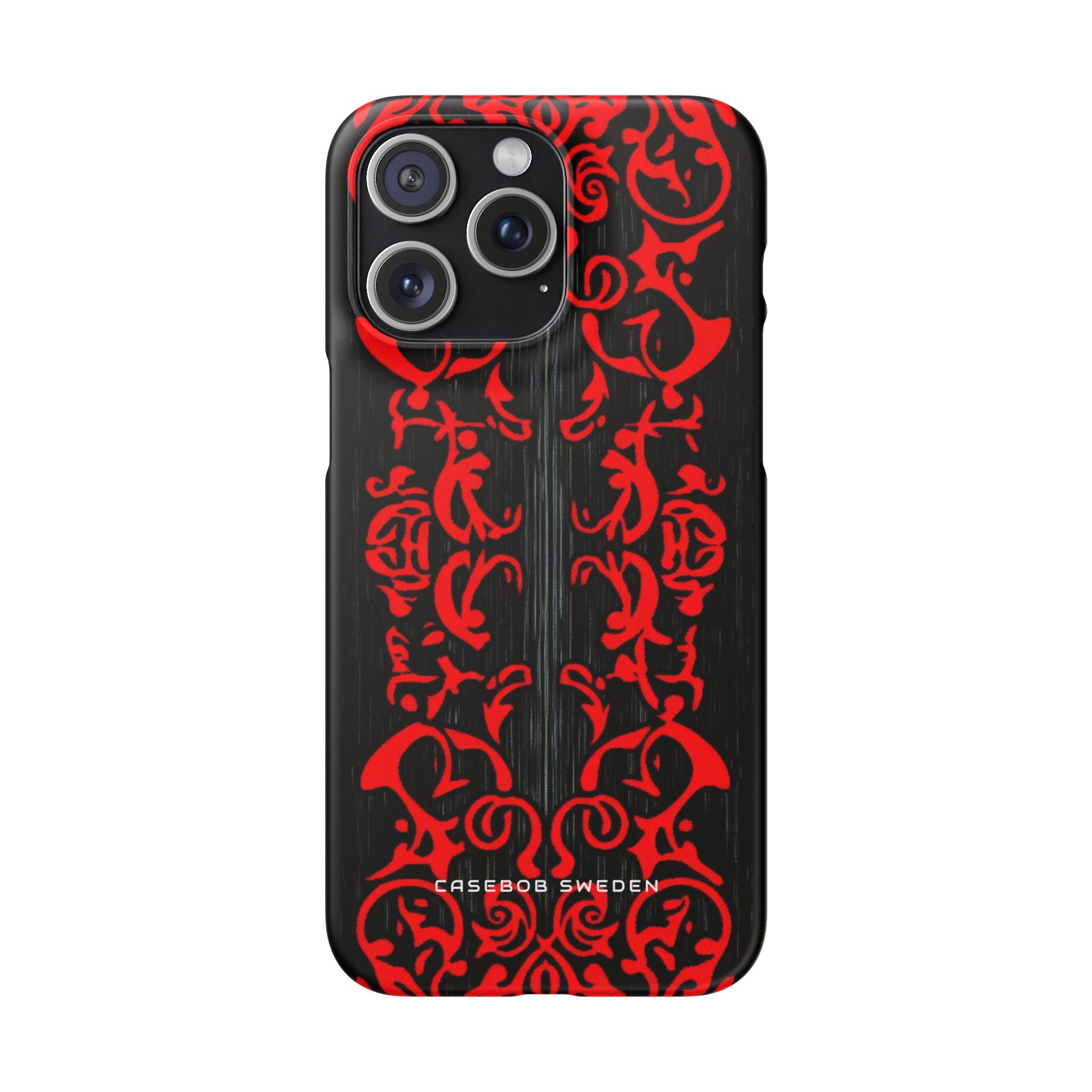 Gothic Crimson Symmetry iPhone 15 - Slim Phone Case