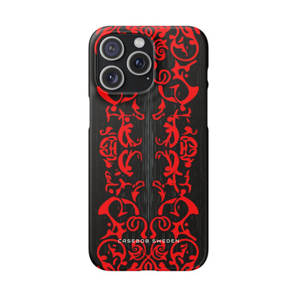 Gothic Crimson Symmetry iPhone 15 - Slim Phone Case