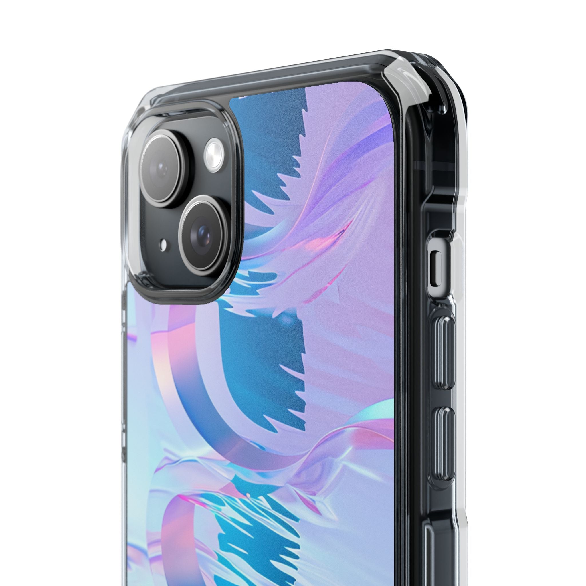 Iridescent Flowing Waves iPhone 15 - Impact Clear+