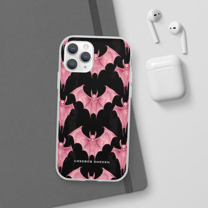 Gothic Pink Bats Aflame iPhone 11 - Flexi Phone Case