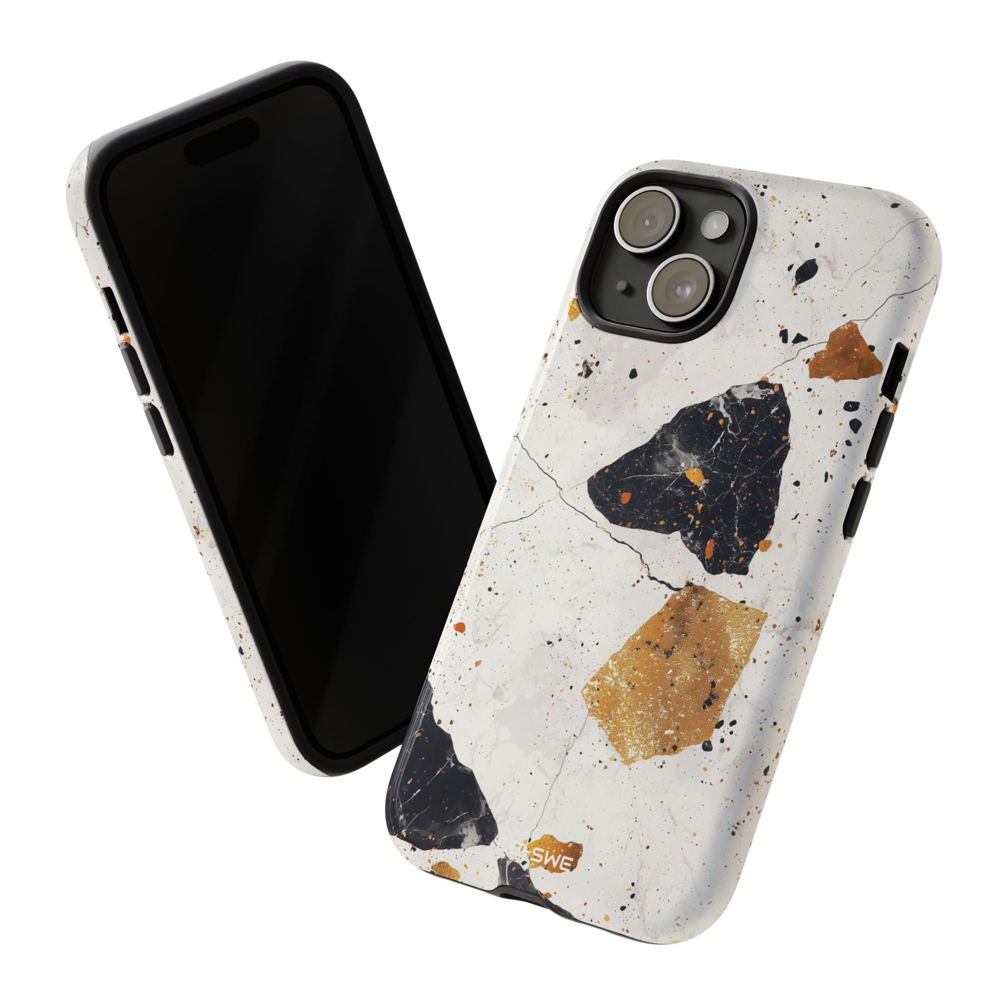 Golden Shapes Dance - iPhone Case