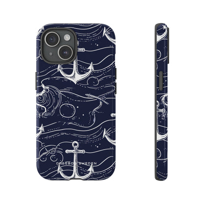 Gradient Anchorflow Waves iPhone 15 - Tough Phone Case