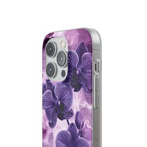 Strahlendes Orchideen-Design | Handyhülle für iPhone (flexible Hülle) 