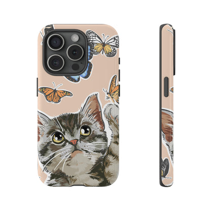 Cute Cat Butterflies - Protective Phone Case