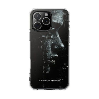 Monochrome Bloom iPhone 16 - Clear Impact Phone Case