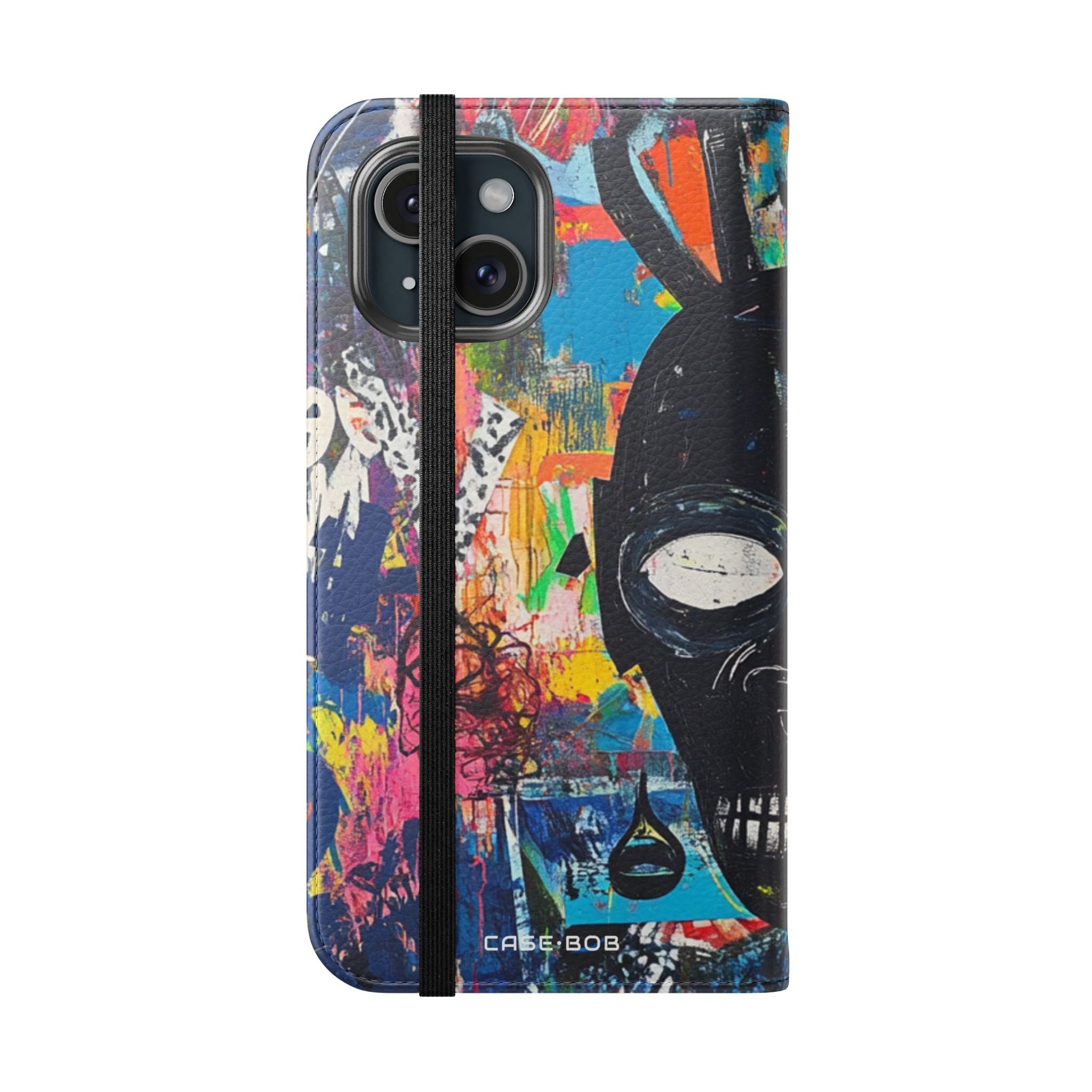 Neon Skull Burst - iPhone 15 Case - Wallet