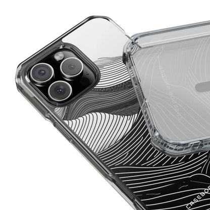 Undulating Horizon Waves iPhone 16 - Clear Impact Phone Case