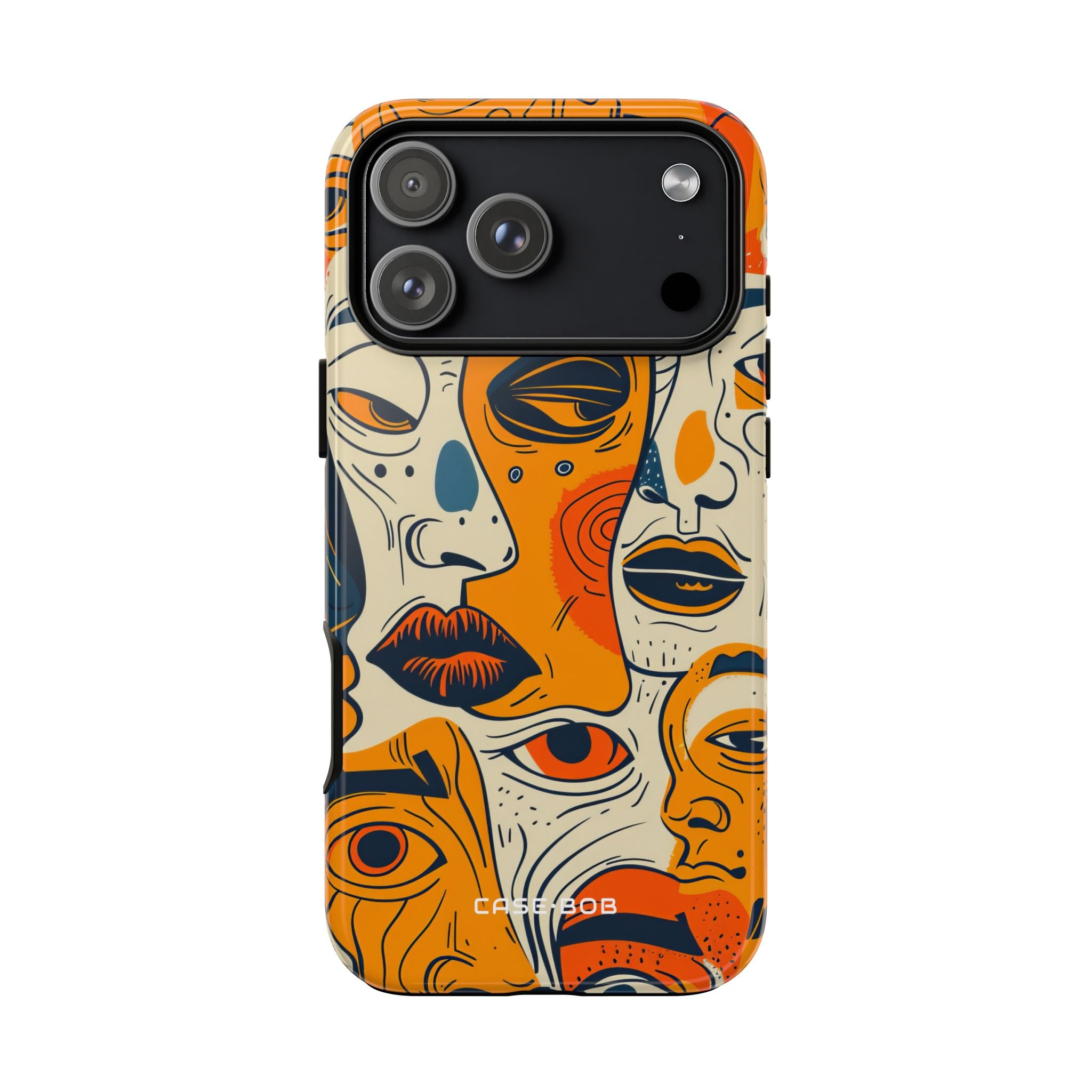 Tangled Faces Sunset iPhone 17 Pro Max Case - Tough