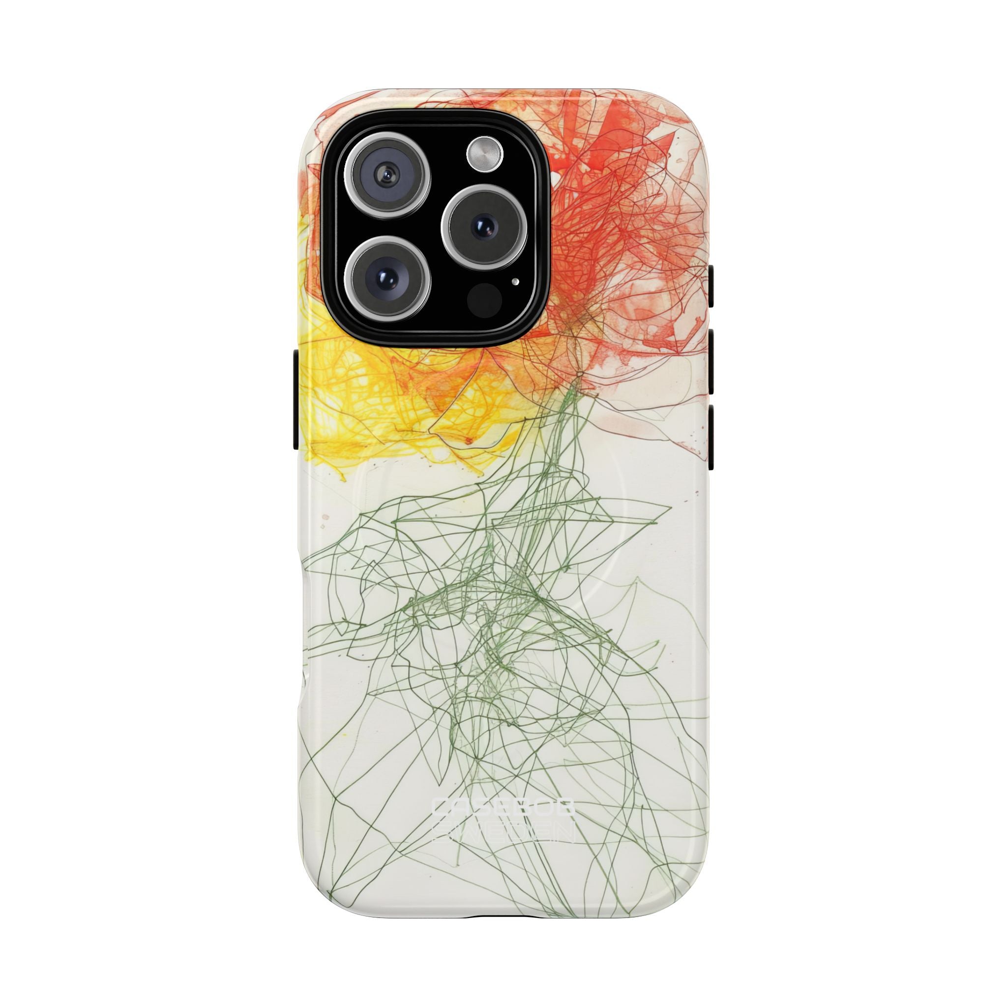 Fiery Blossom Tangle iPhone 16 - Tough+