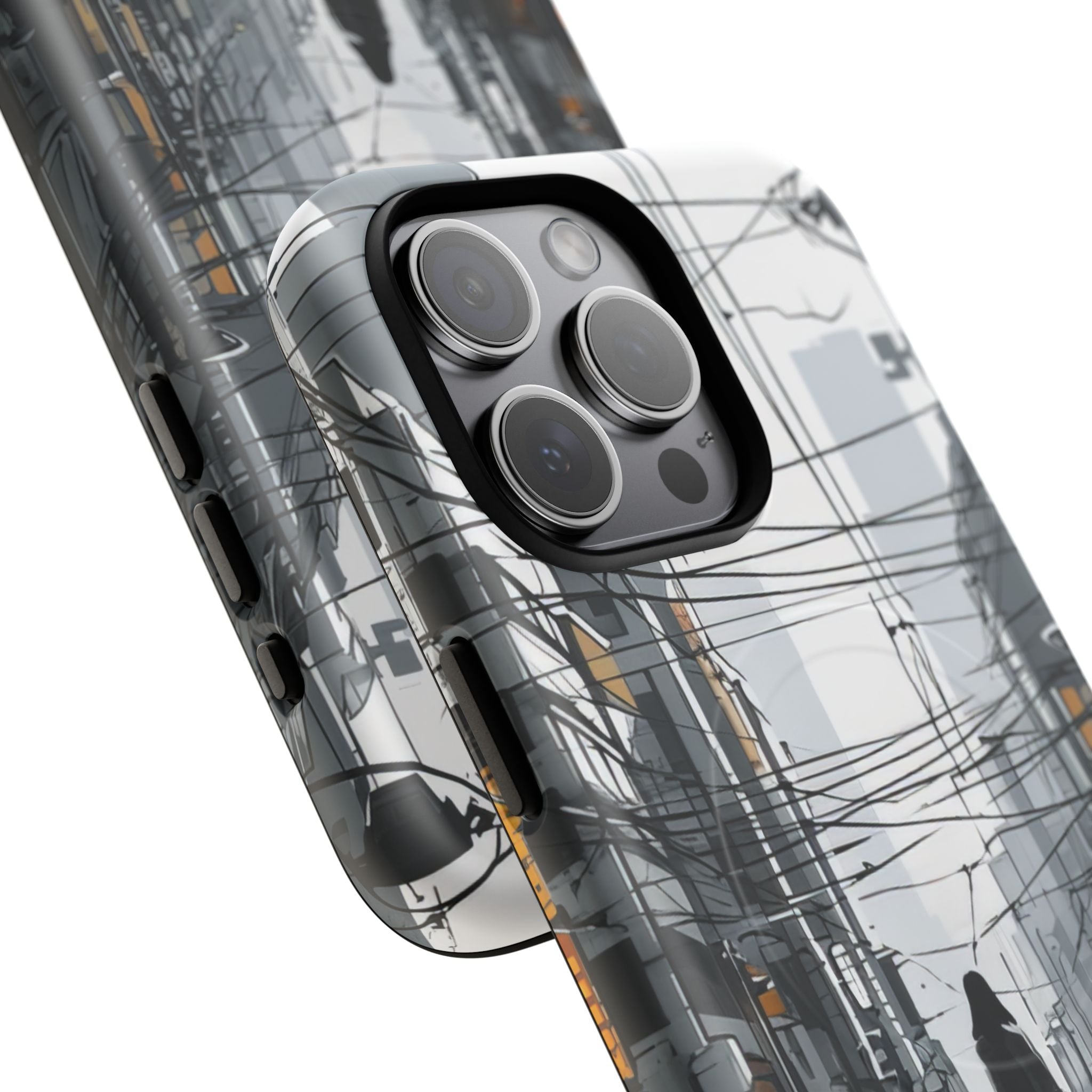 Urban Noir Streetscape iPhone 15 | Tough+ Phone Case