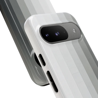 Silver Gradient Stripes Google Pixel 9 - Tough