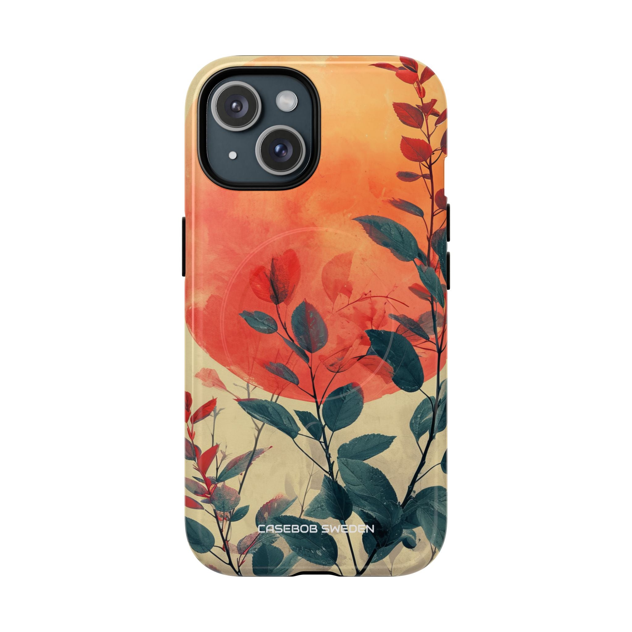 Orange Sun Harmony - Tough + MagSafe® iPhone 15 Phone Case