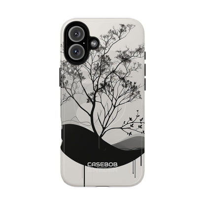 Monochrome Drip Tree iPhone 16 - Tough+