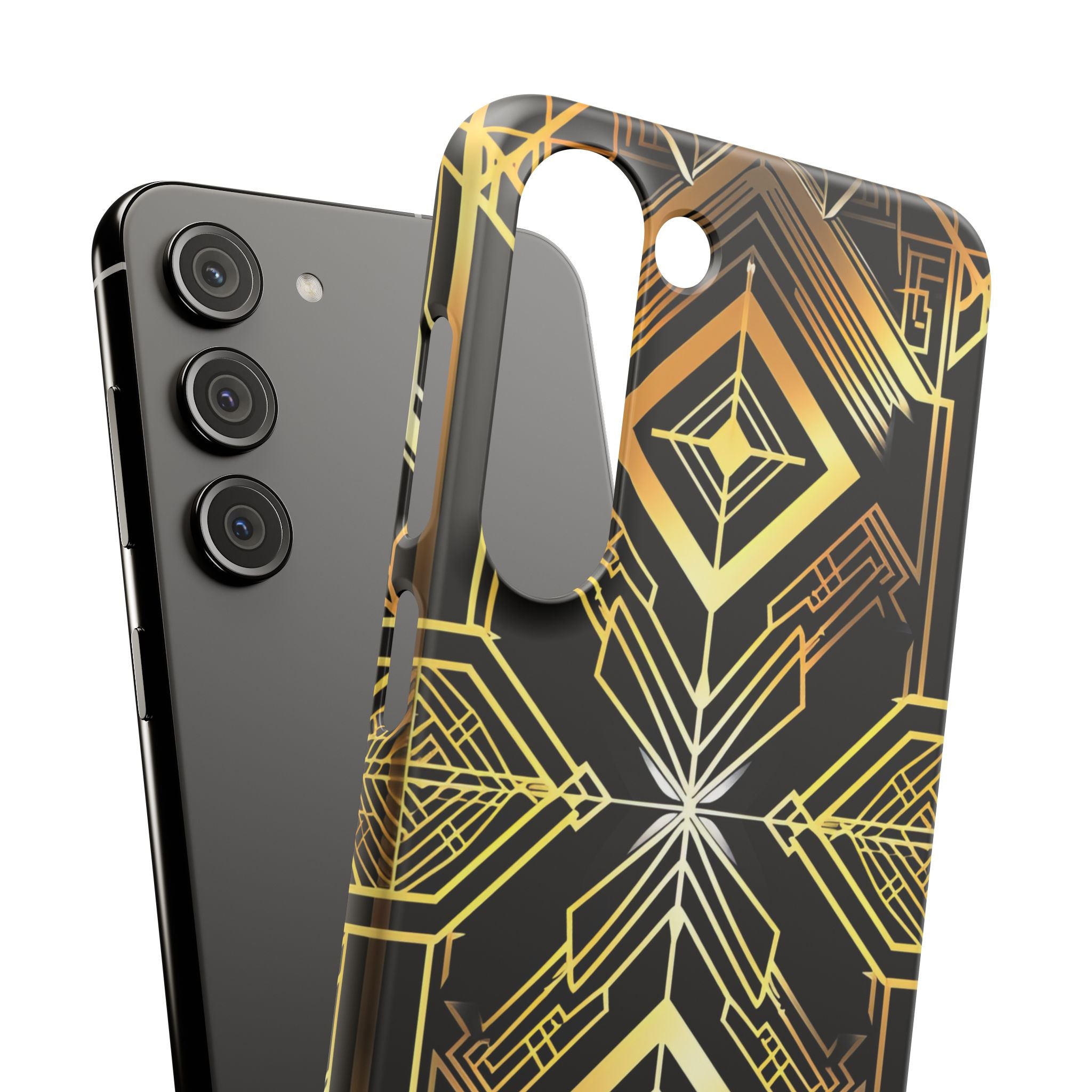 Golden Geometric Opulence Samsung S23 - Slim Phone Case