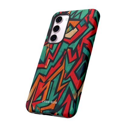Crimson Zigzag Samsung S23 Plus Case - Tough
