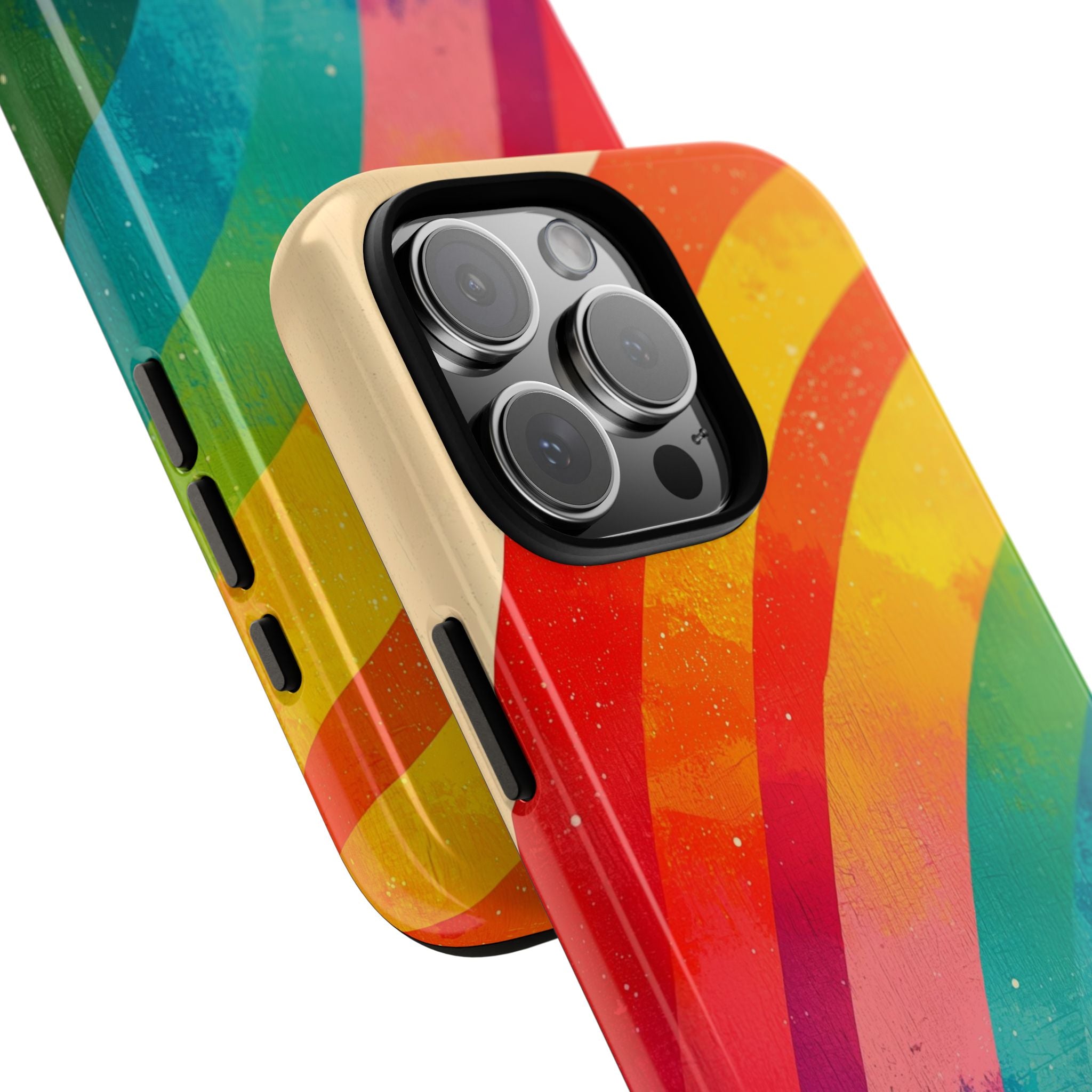 Textured Rainbow Arc iPhone 16 Pro Max Case - Tough