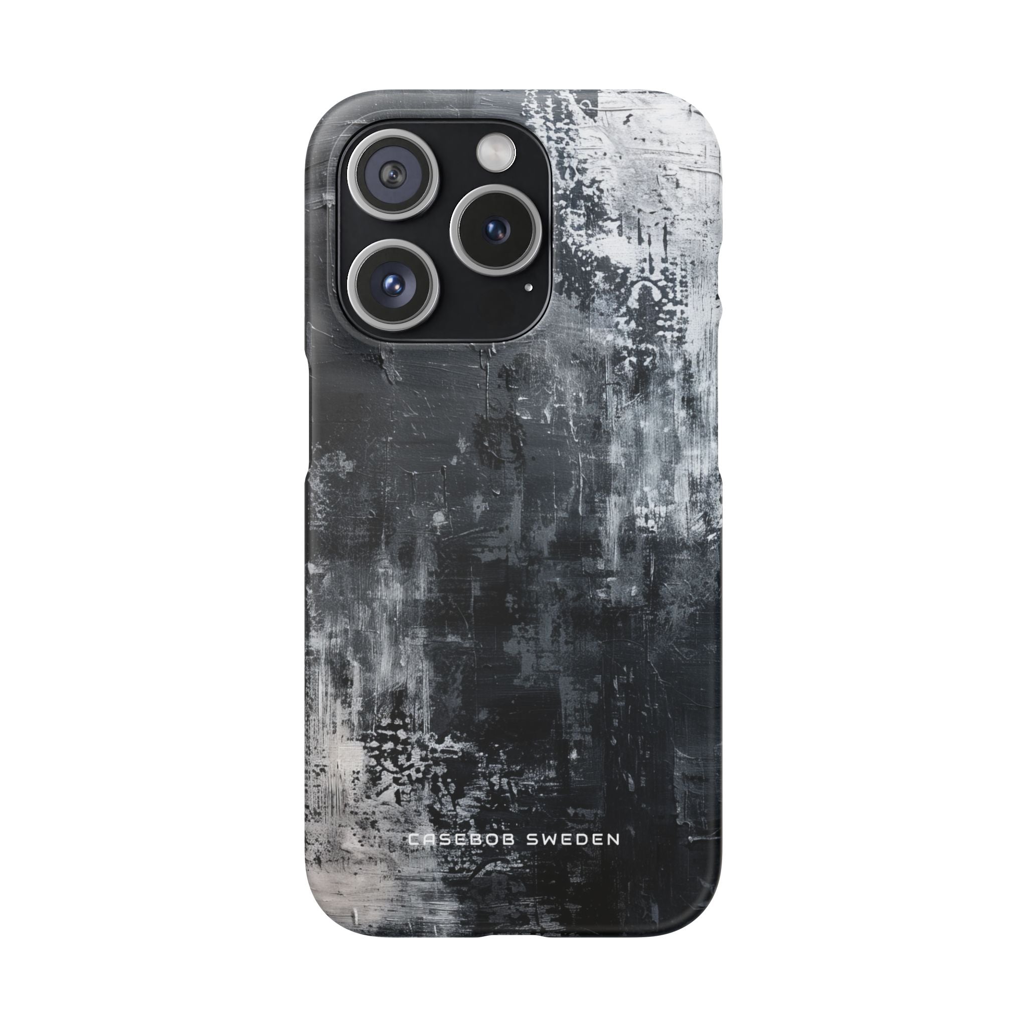 Textured Monochrome Blossom iPhone 15 - Slim Phone Case