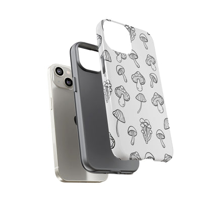 Mushroom Line Play - iPhone Case