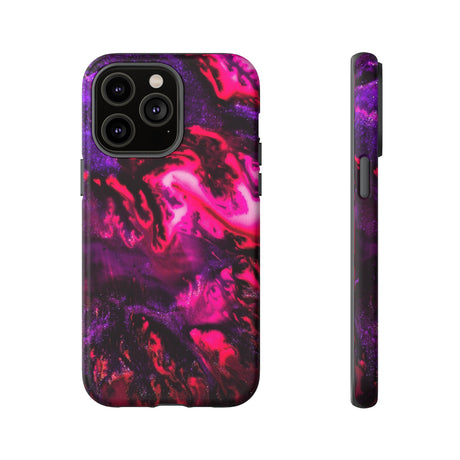 Deep Pink Galaxy Ink Art iPhone Case (Protective) iPhone 14 Pro Max Matte Phone Case