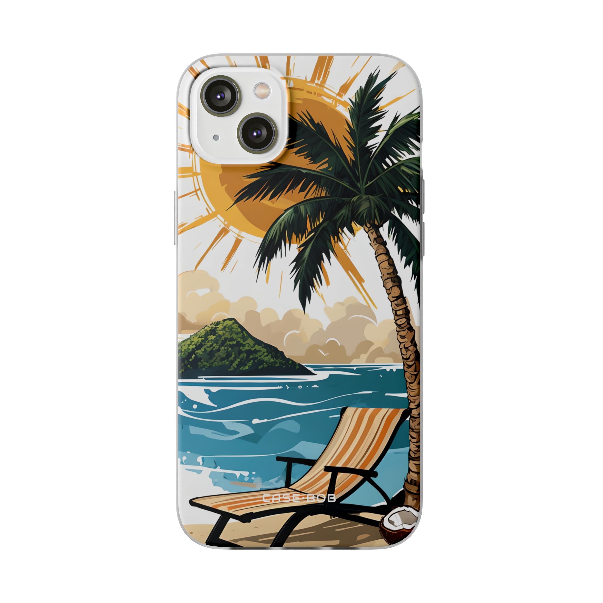 Sunny Palm Breeze iPhone 14 Plus Case - Soft