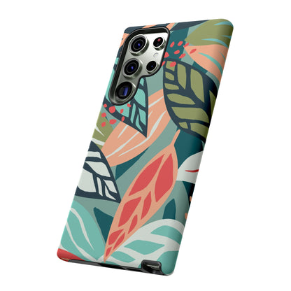 Mixed Tropical Leaf - Protective Phone Case