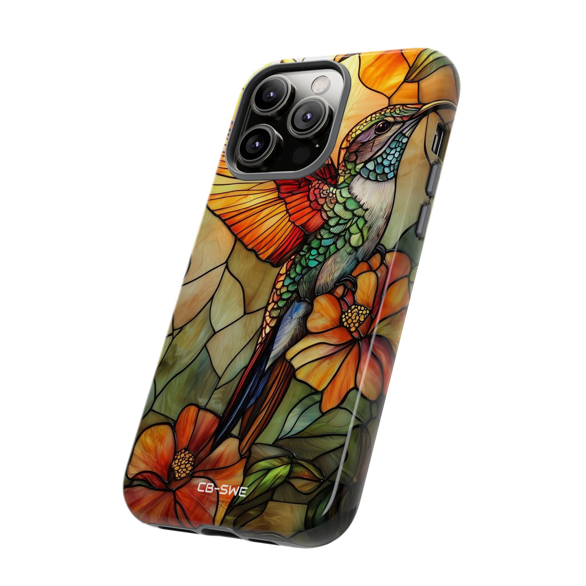 Hummingbird Dances Among Flowers - iPhone Case