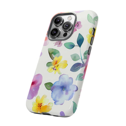Whimsical Watercolor Florals - iPhone Case