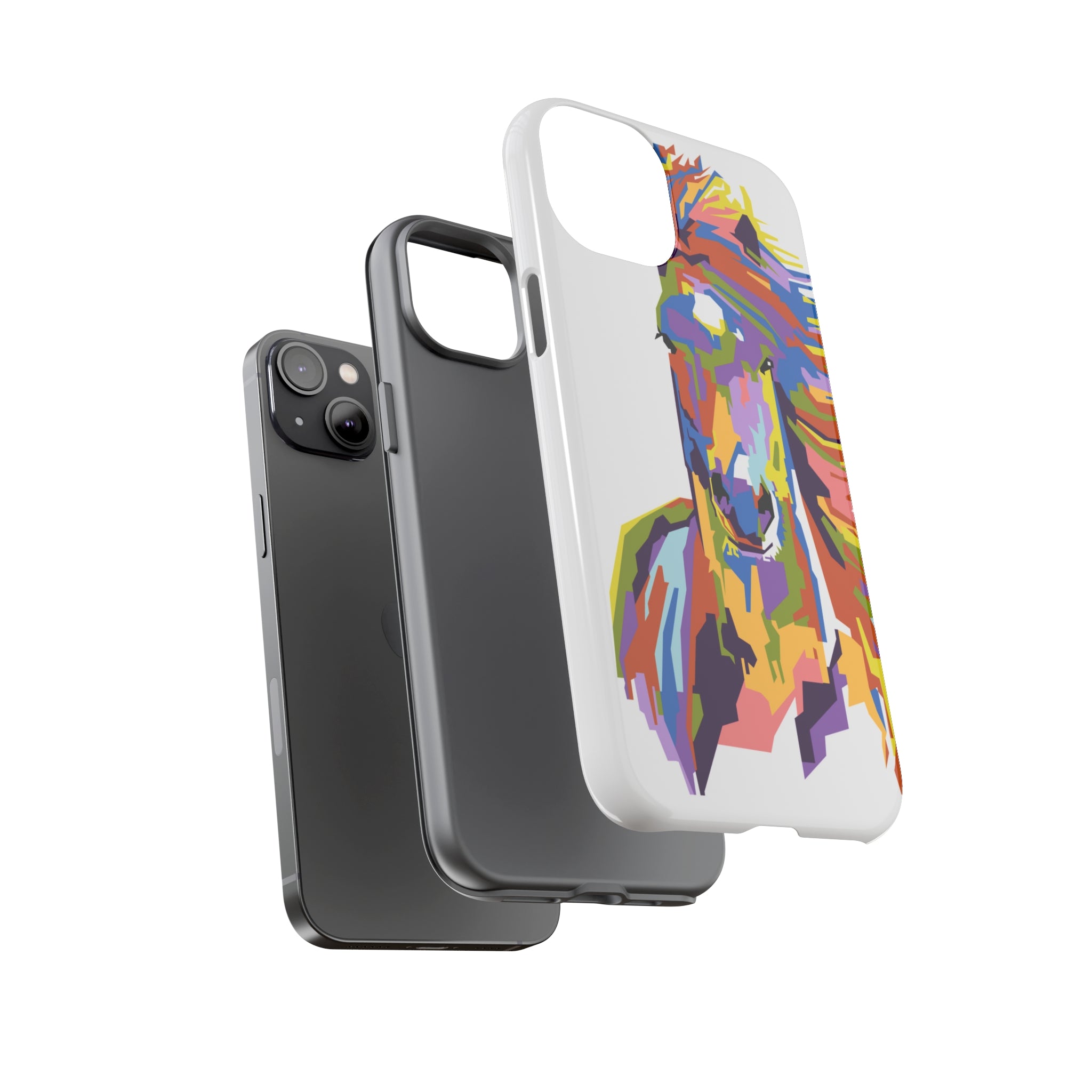 Horse Abstract Art iPhone Case (Protective) Phone Case