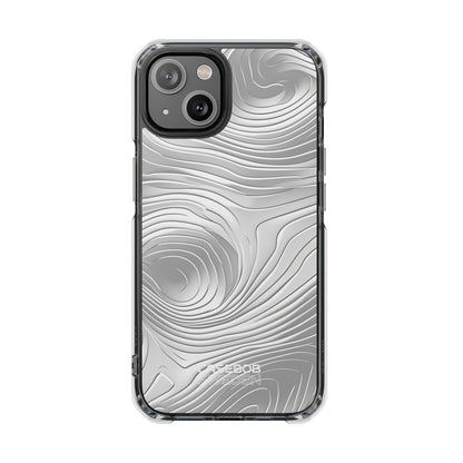 Monochrome Flow Lines iPhone 14 - Impact Clear+